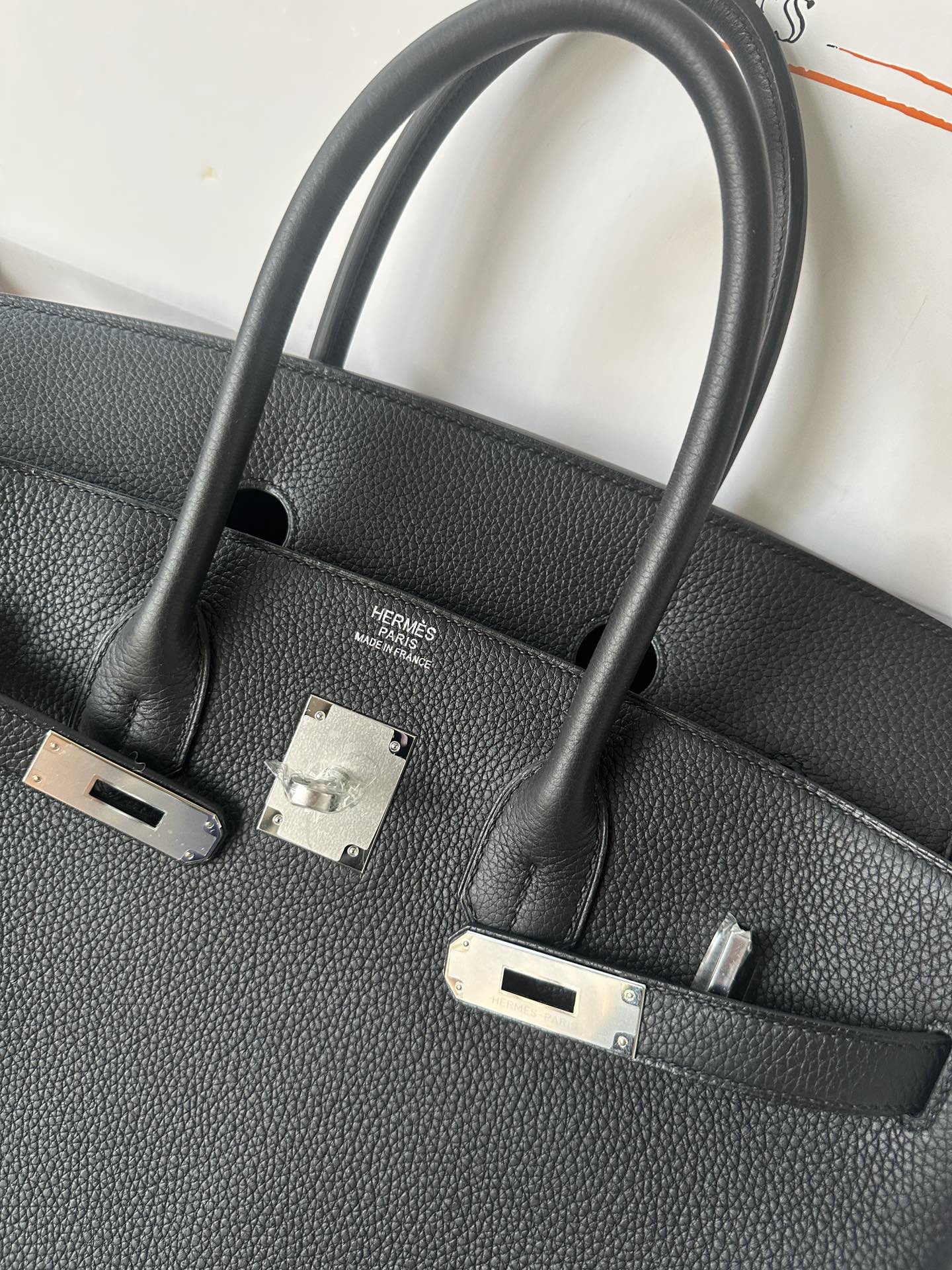 에르메스 버킨백 35 블랙 은장 토고가죽